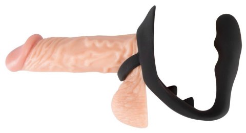 Pierścień erekcyjny z masażerem prostaty analnym