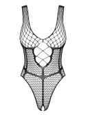 Body siateczkowe Obsessive odsłonięty krok S/M/L czarne premium PL