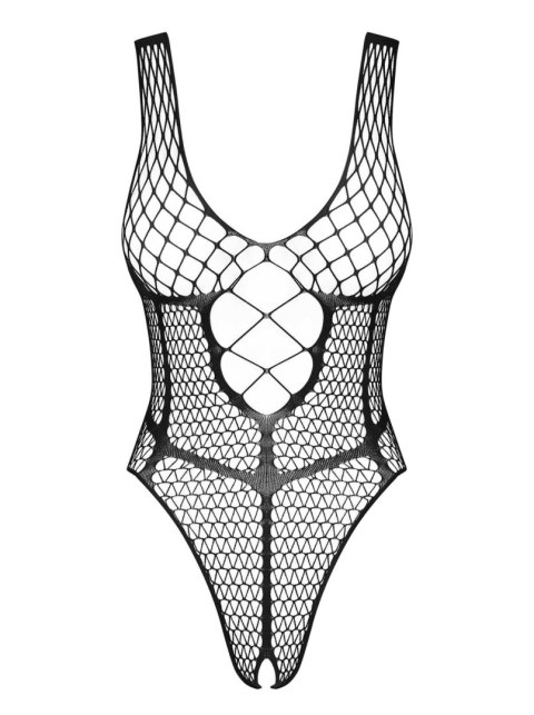 Body siateczkowe Obsessive odsłonięty krok S/M/L czarne premium PL