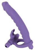 Dildo podwójna penetracja silikonowy masażer ring