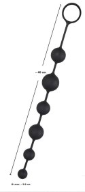 Elastyczne koraliki silikonowe 40cm czarne