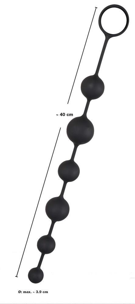 Elastyczne koraliki silikonowe 40cm czarne