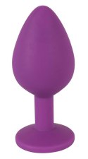 Silikonowy plug korek analny z kamyczkiem sex 7cm