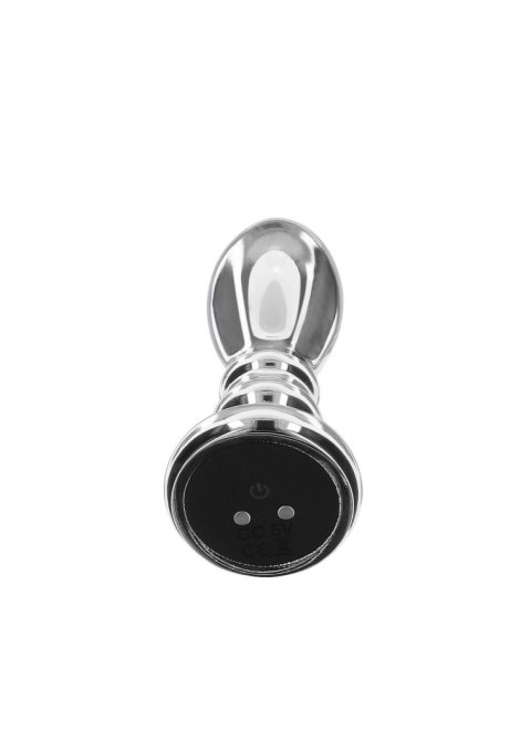 Buttplug Vibr. Ribbed Medium Silver