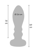 Buttplug Vibr. Ribbed Medium Silver