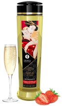 OLEJEK DO MASAŻU SHUNGA ROMANCE TRUSKAWKA SZAMPAN 240ML DLA PAR
