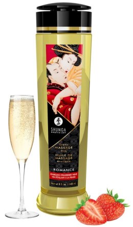 OLEJEK DO MASAŻU SHUNGA ROMANCE TRUSKAWKA SZAMPAN 240ML DLA PAR