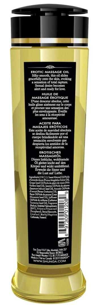 OLEJEK DO MASAŻU SHUNGA ROMANCE TRUSKAWKA SZAMPAN 240ML DLA PAR