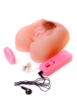 Wibrujący masturbator sztuczna pochwa 2 dziury