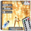 KURTYNA ŚWIETLNA 300 LED 3m Z PILOTEM 839439