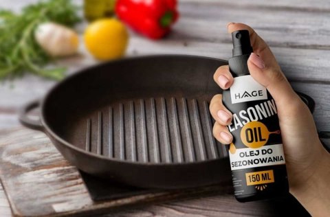 OLEJ 150ml DO KONSERWACI SEZONOWANIA NACZYĆ ŻELIWNYCH