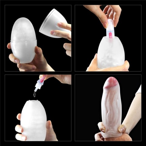 Masturbator silikonowy przezroczysty dla męzczyzn