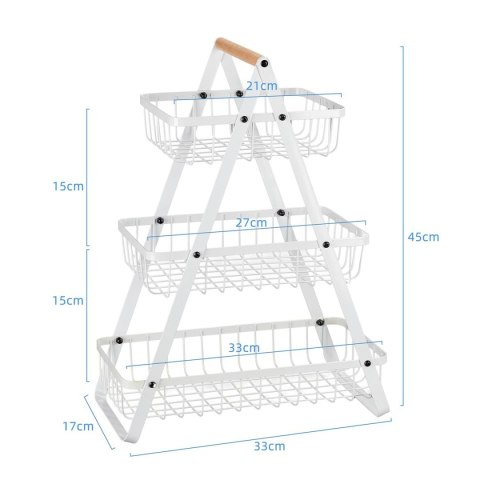 KOSZYK PIĘTROWY NA OWOCE PIECZYWO LOFT E-8178
