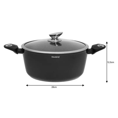 Zestaw garnków granitowych Klausberg KB-7322 15 el. indukcja marmur