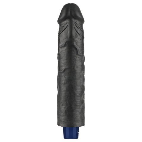 9.5" REAL SOFTEE Rechargeable TPE Vibrating Dildo(Black