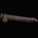 14.5'' Dual Layered Bendable Silicone Cock XXL(Black)