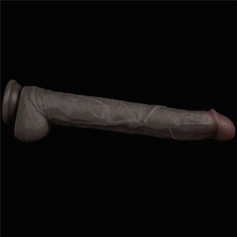 14.5'' Dual Layered Bendable Silicone Cock XXL(Black)