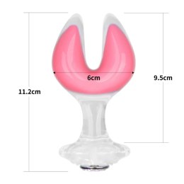 Gemoria Silicone Butt Plug - Dual Crescent (Glow-In-The-Dark)