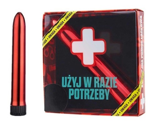 Wibrator Czerwony Awaryjny Gadżet Prezentowy Zabawny Dla Kobiet