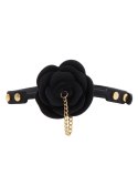 Rose Ball Gag with Plug Black