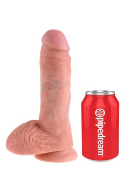 King Cock 8” realistyczne dildo z przyssawką 20 cm PVC Light