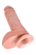 King Cock 8” realistyczne dildo z przyssawką 20 cm PVC Light
