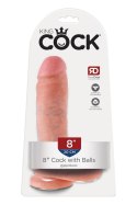 King Cock 8” realistyczne dildo z przyssawką 20 cm PVC Light