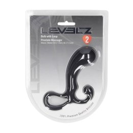 Bulb with Loop Silicone Prostate Massager - M - Black