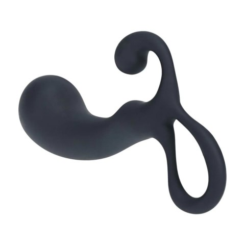 Bulb with Loop Silicone Prostate Massager - S - Black