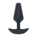 Classic Vibrating Silicone Anal Plug - M - Black