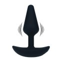 Classic Vibrating Silicone Anal Plug - S - Black