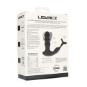 Dual Vibrating Remote Rotating Head Silicone Prostate Stimulator with Cock and Ball Ring - Black