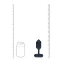 Hexagonal Vibrating Silicone Anal Plug - L - Black