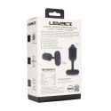 Hexagonal Vibrating Silicone Anal Plug - M - Black
