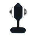 Hexagonal Vibrating Silicone Anal Plug - S - Black