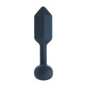 Hexagonal Vibrating Silicone Anal Plug - S - Black