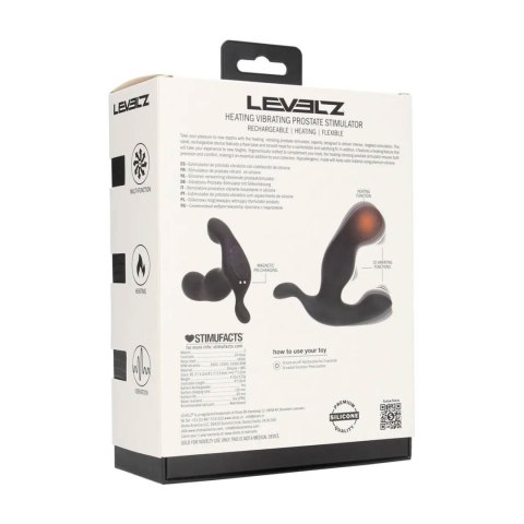 Heating and Vibrating Silicone Prostate Stimulator - Black