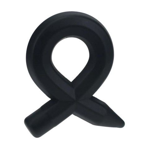 Pencil Liquid Silicone Cockring - Black
