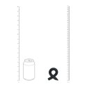 Pencil Liquid Silicone Cockring - Black
