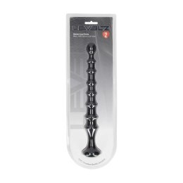 Ribbed Silicone Flared Anal Probe - Black