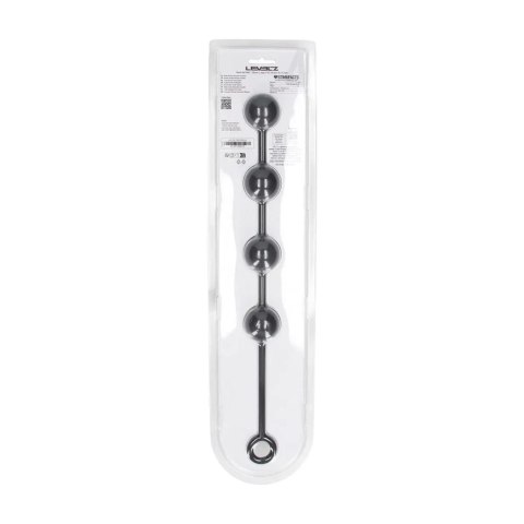 Round Silicone Anal Balls - L - 40mm - Black
