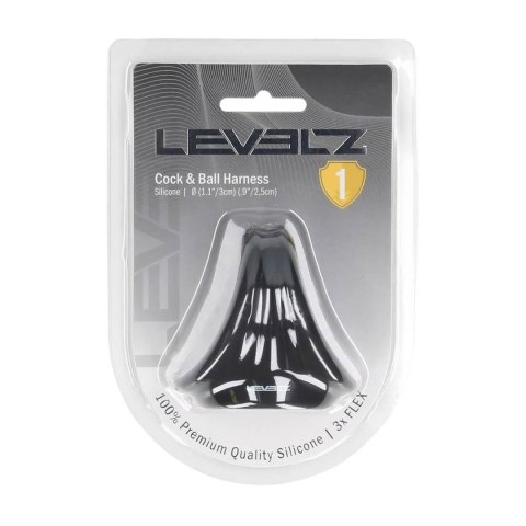 Silicone Cock and Ball Harness - Black