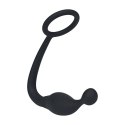 Silicone Cockring with Prostate Stimulator - S - Black