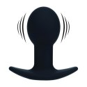 Single Bulb Vibrating Silicone Anal Plug - Black