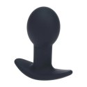 Single Bulb Vibrating Silicone Anal Plug - Black