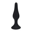 Slim Silicone Anal Plug - XL - Black