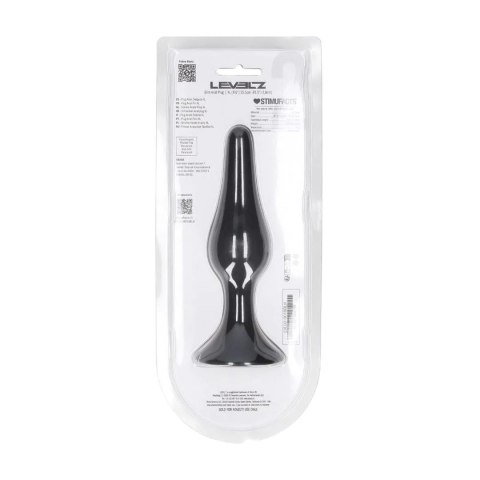Slim Silicone Anal Plug - XL - Black
