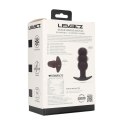 Tri Bulb Vibrating Silicone Anal Plug - Black