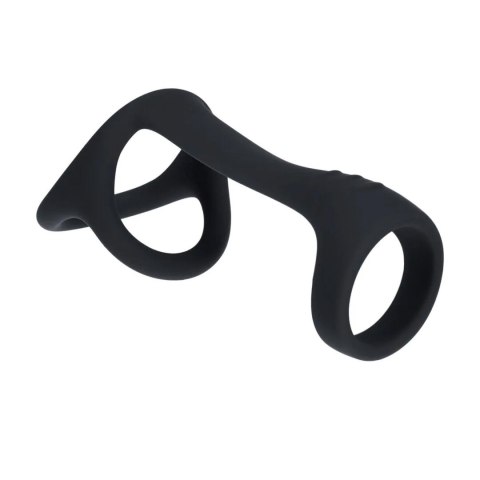 Tri O Silicone Shaft Cock and Ball Ring - Black