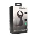 Vibrating Silicone Prostate Stimulator with Tri O Cockring - Black